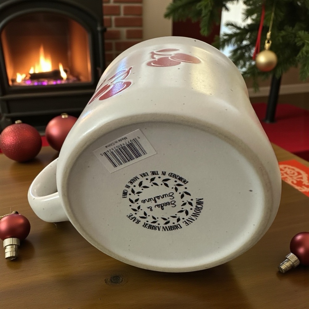 Seeds & Sunshine‎ is Cherry Print Ceramic Mug New - Picture 3 of 9